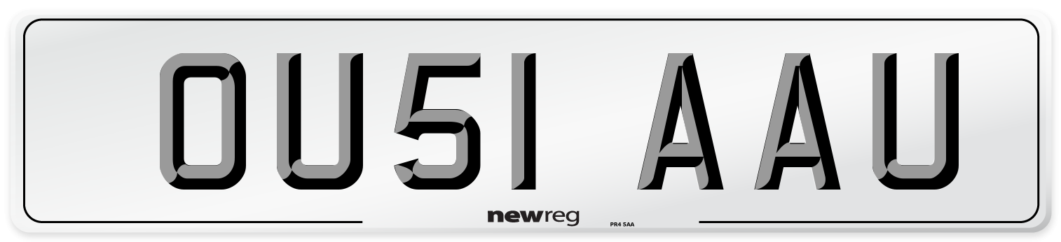 OU51 AAU Number Plate from New Reg